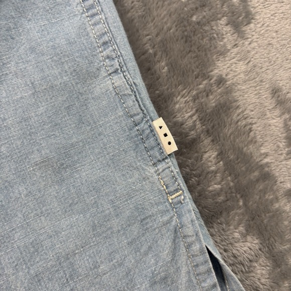 AYR Womens XL Chambray Button Down Relaxed Fit Shirt Double Pocket Minimalist - Picture 3 of 7